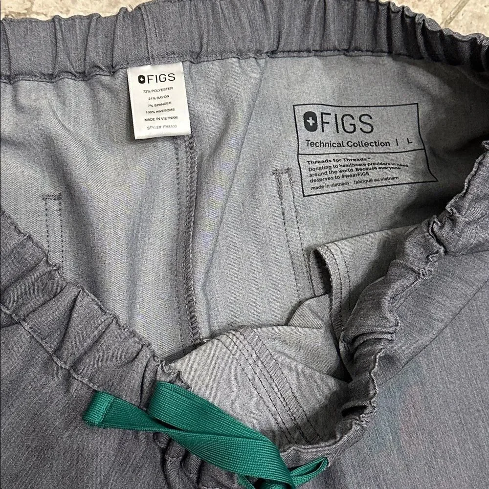 Figs Pisco Basic Scrub Pants Mens Large Graphite Technical Collection